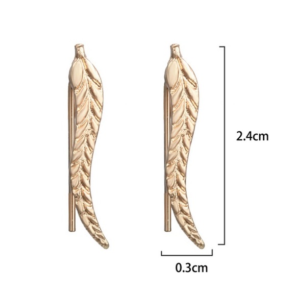 Leaf Climber Earrings - Picture 4 of 4